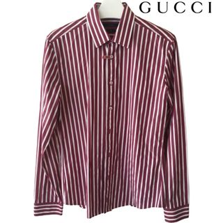 グッチ(Gucci)のグッチ GUCCI ストライプ シャツ コットン スリム 40 15 3/4(シャツ)