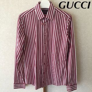 グッチ(Gucci)のグッチ GUCCI ストライプ シャツ コットン スリム 40 15 3/4(シャツ)