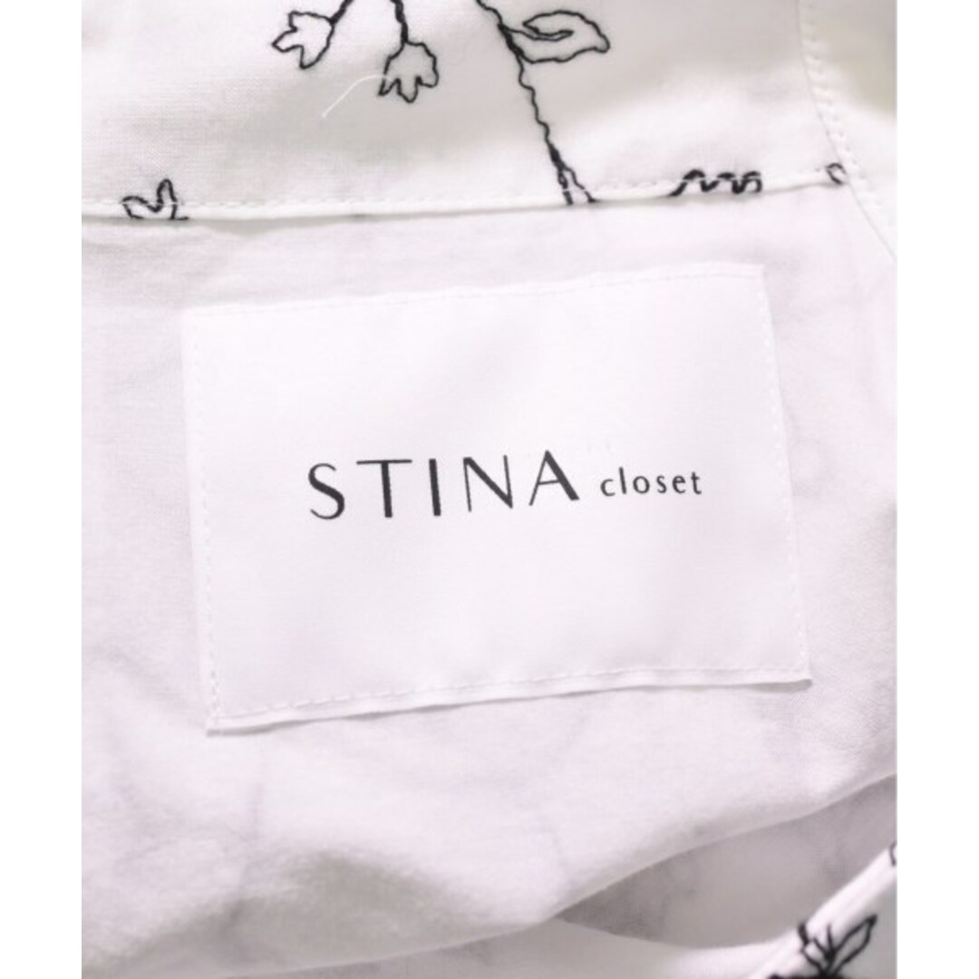 STINA closet ワンピース 36(S位) 白x黒(刺繍) 【古着】【中古】の通販