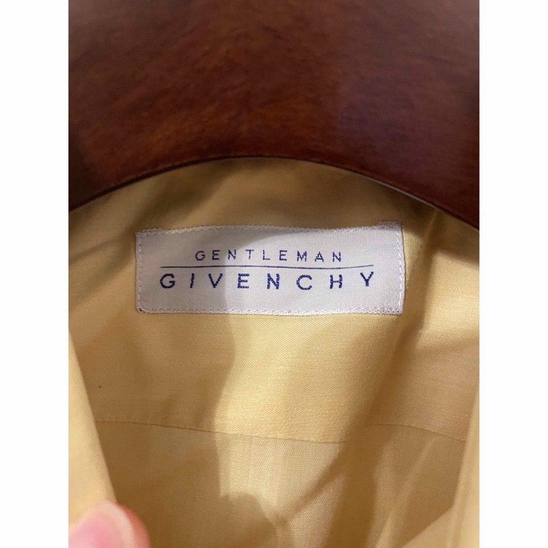 0286 GIVENCHY シャツ 刺繍ロゴ ブラウン