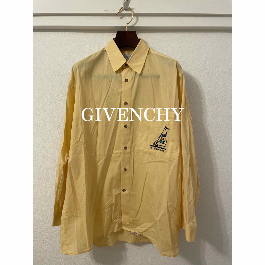 GIVENCHY - Givenchy ジバンシー 長袖シャツ 刺繍ロゴ オールド