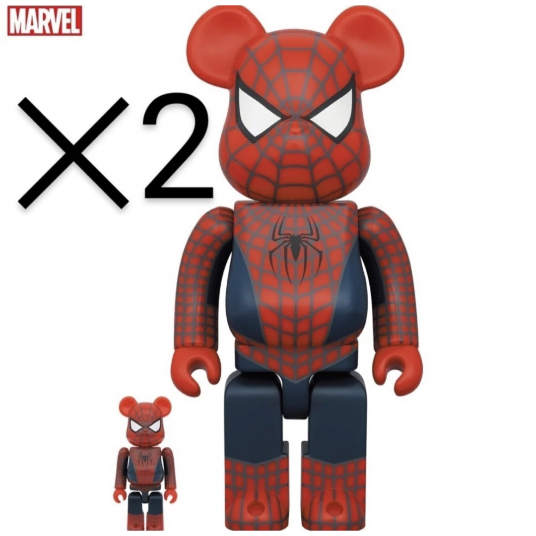 BE@RBRICK(ベアブリック)のBE@RBRICK FRIENDLY SPIDER-MAN 100％&400％ ハンドメイドのおもちゃ(フィギュア)の商品写真