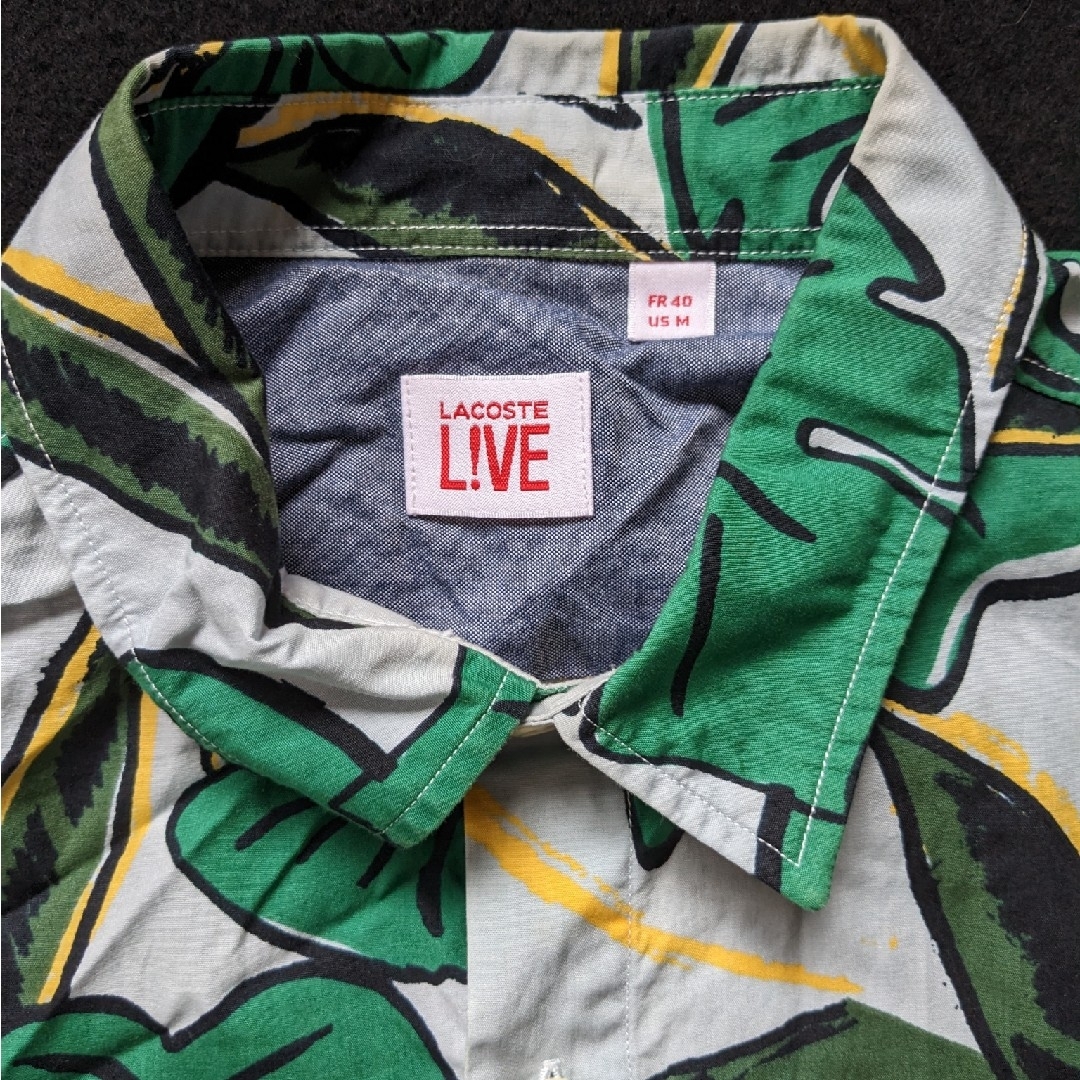 LACOSTE LIVE 半袖シャツ アロハシャツ ワンポイント L ラコステ