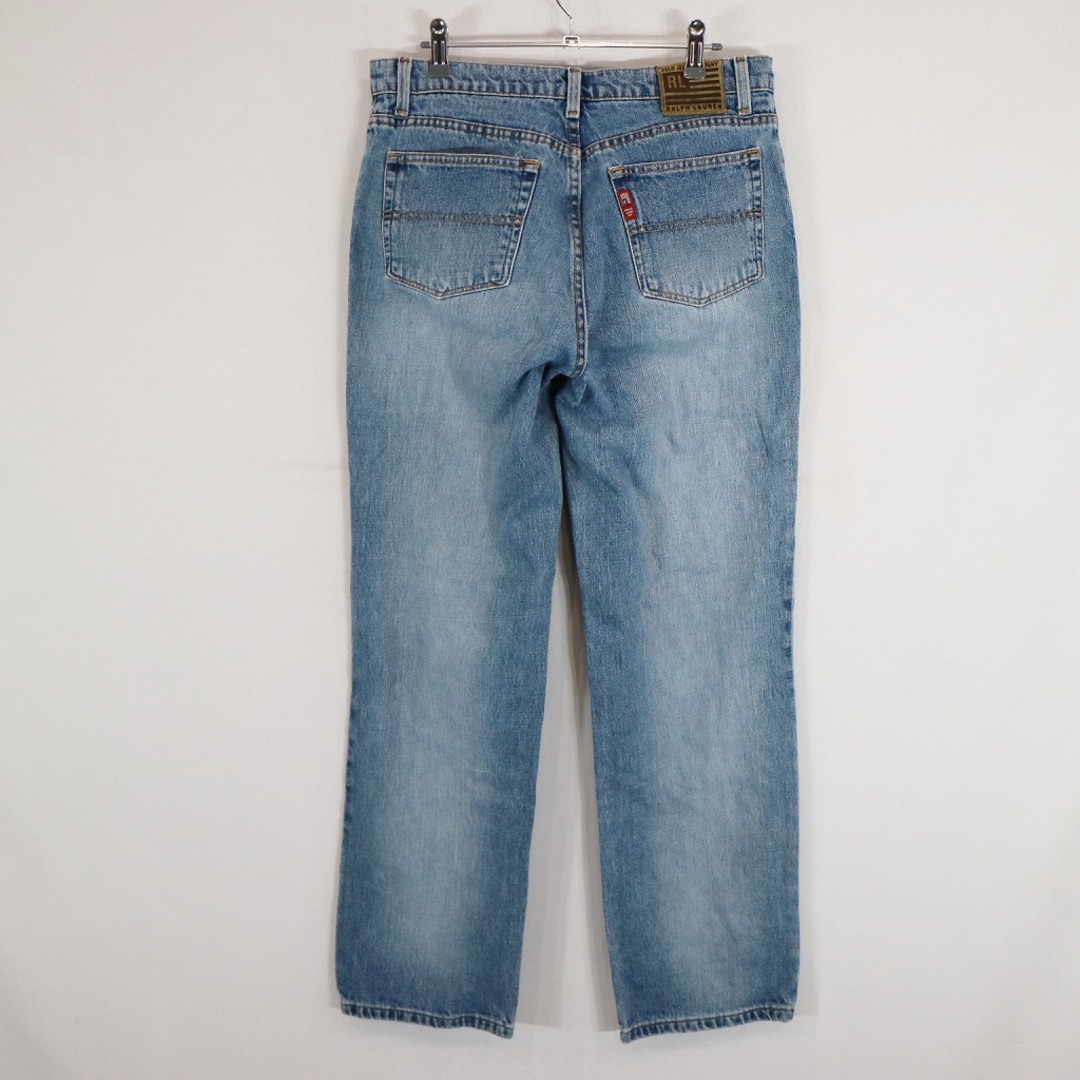 POLO RALPH LAUREN(ポロラルフローレン)のPOLO JEANS ポロジーンズ デニムパンツ アメカジ ストレート ブルー (レディース 10×31) 中古 古着 N8460 レディースのパンツ(デニム/ジーンズ)の商品写真