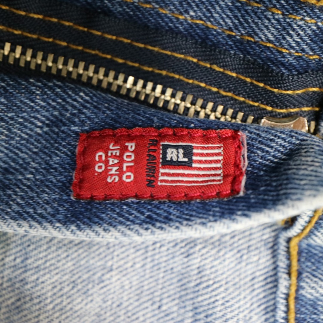 POLO RALPH LAUREN(ポロラルフローレン)のPOLO JEANS ポロジーンズ デニムパンツ アメカジ ストレート ブルー (レディース 10×31) 中古 古着 N8460 レディースのパンツ(デニム/ジーンズ)の商品写真