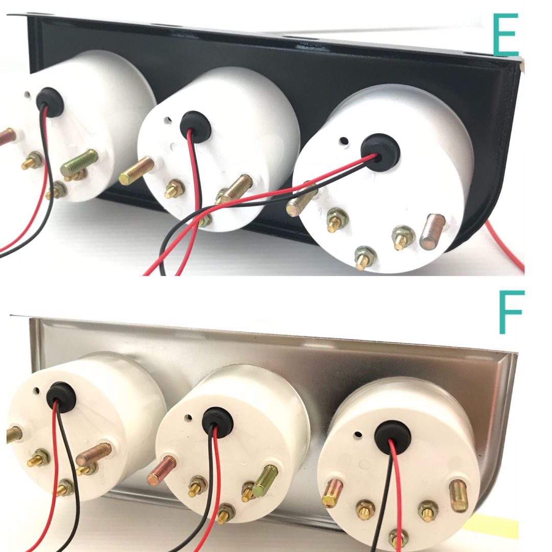 汎用 3連 メーター セット 油温 油圧 水温 電圧 ブースト バキューム