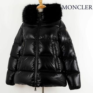 モンクレール(MONCLER)の極美品 モンクレール LAICHE ファー付 黒 サイズ0 国内正規品(ダウンジャケット)