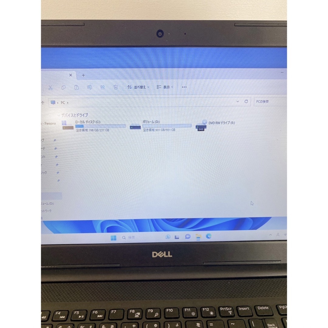 【美品】ノートパソコン DELL Windows11 爆速SSD256GB