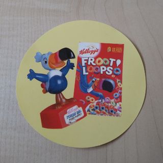 ケロッグ(Kellogg's)のケロッグ　レトロ　丸い　ステッカー(キャラクターグッズ)