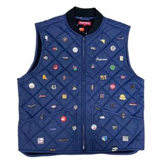 Supreme - 2023FW Supreme Pins Quilted Work Vest ネイビー Lの