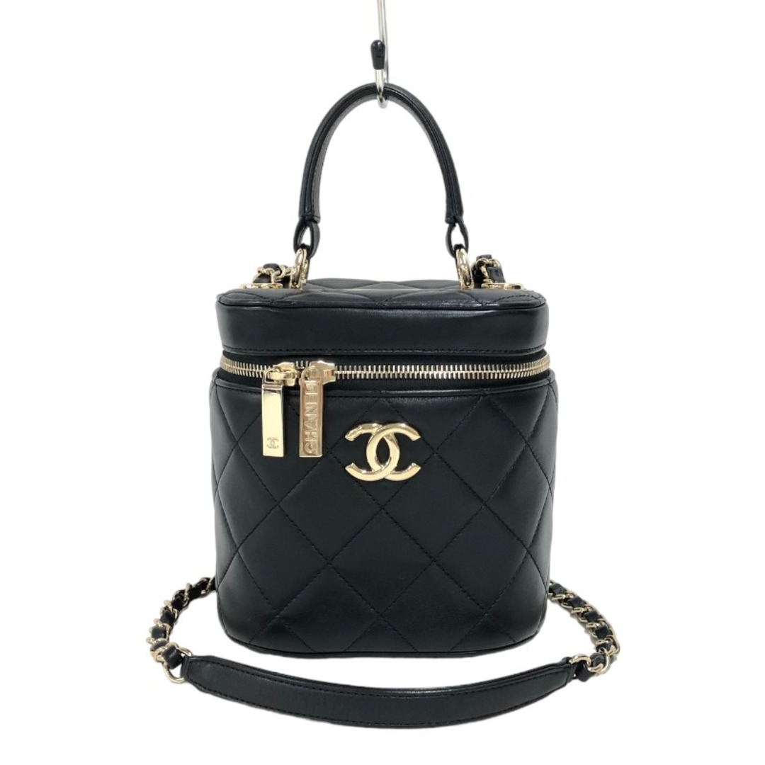 シャネル CHANEL トレンディCC バニティチェーン AS1626 ブラック ゴールド金具 ラムスキン レディース ハンドバッグ