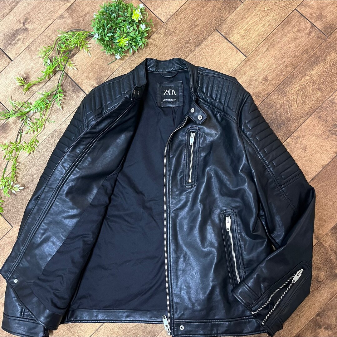 ZARA ザラ ダブルライダース シングルジャケット バイカージャケット 2XL | フリマアプリ ラクマ