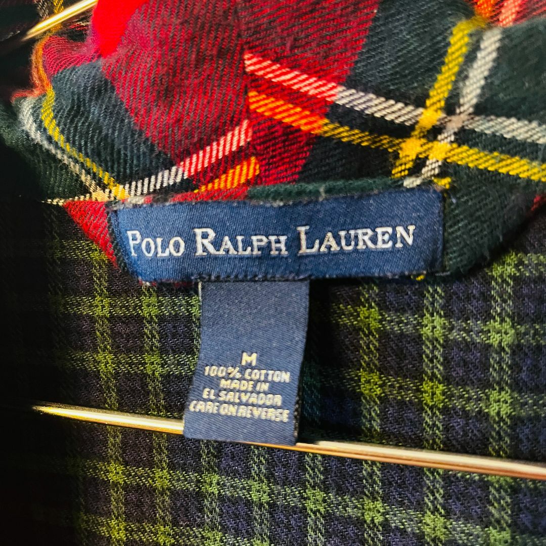 POLO RALPH LAUREN Check Gown Coat XL相当-