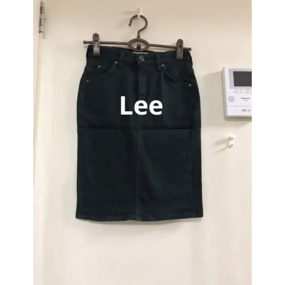 Lee(リー)のLee デニムタイトスカート デニムスカート　深緑色 レディースのスカート(ひざ丈スカート)の商品写真