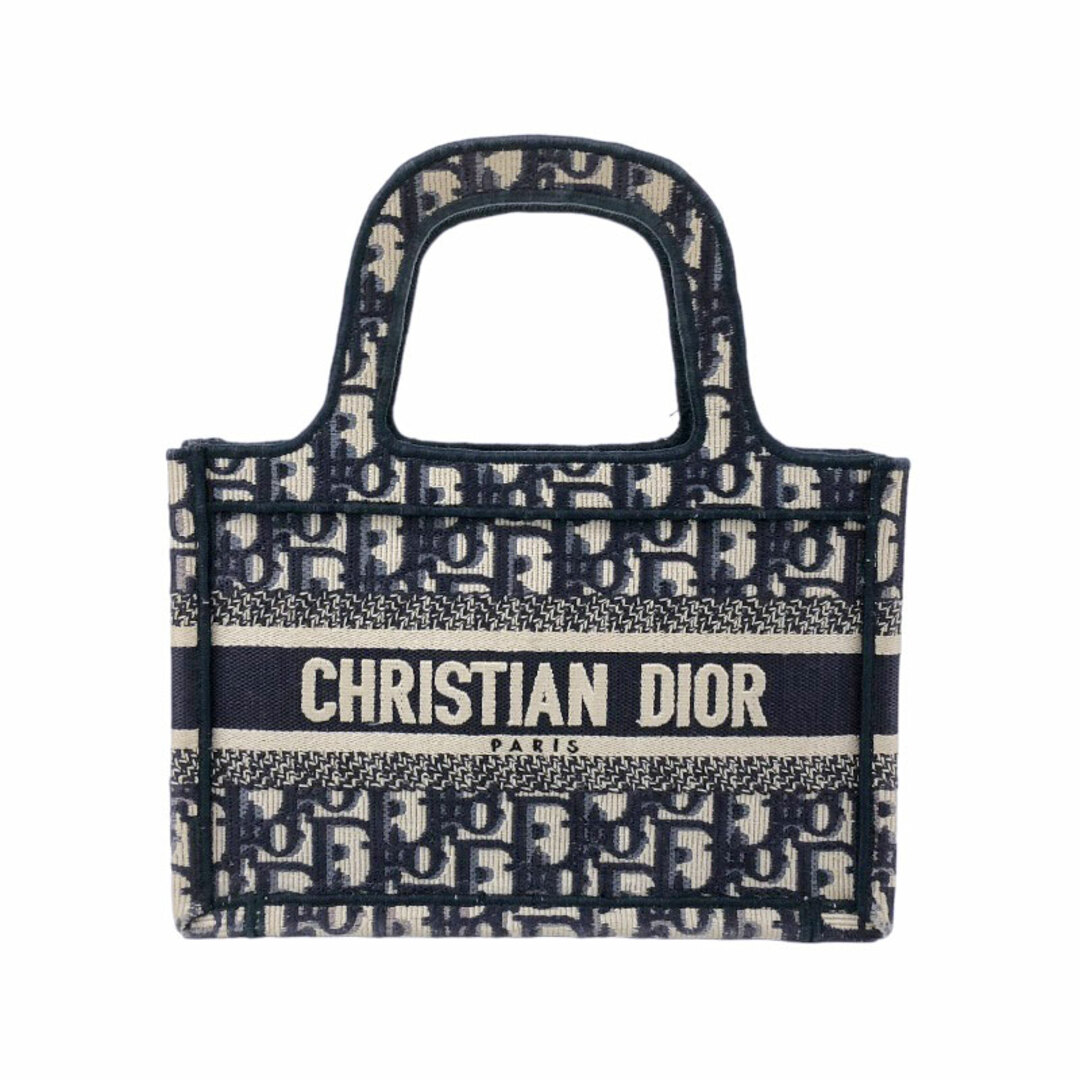 Christian Dior(クリスチャンディオール)の　クリスチャン・ディオール Christian Dior ブックトート ミニ S5475ZRIW_928 ベージュ×ネイビー キャンバス レディース トートバッグ レディースのバッグ(トートバッグ)の商品写真