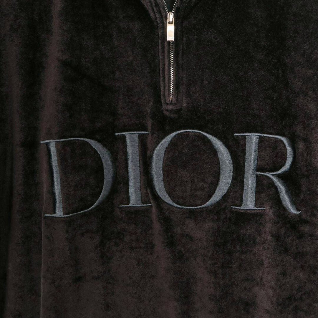 ディオール ロゴ 刺繍 テクニカル ハーフジップ Tシャツ 943J654A0585 メンズ ブラック系 Dior  【アパレル・小物】