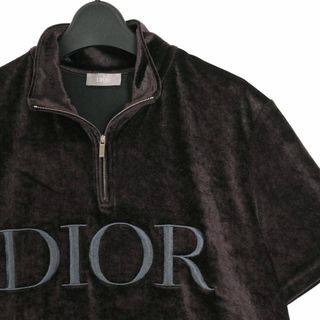 ディオール ロゴ 刺繍 テクニカル ハーフジップ Tシャツ 943J654A0585 メンズ ブラック系 Dior 【中古】 【アパレル・小物】