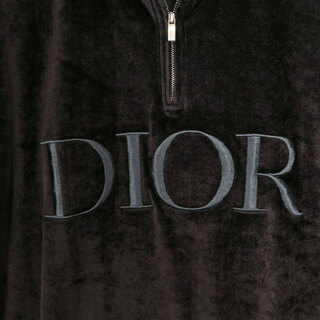 ディオール ロゴ 刺繍 テクニカル ハーフジップ Tシャツ 943J654A0585 メンズ ブラック系 Dior 【中古】 【アパレル・小物】