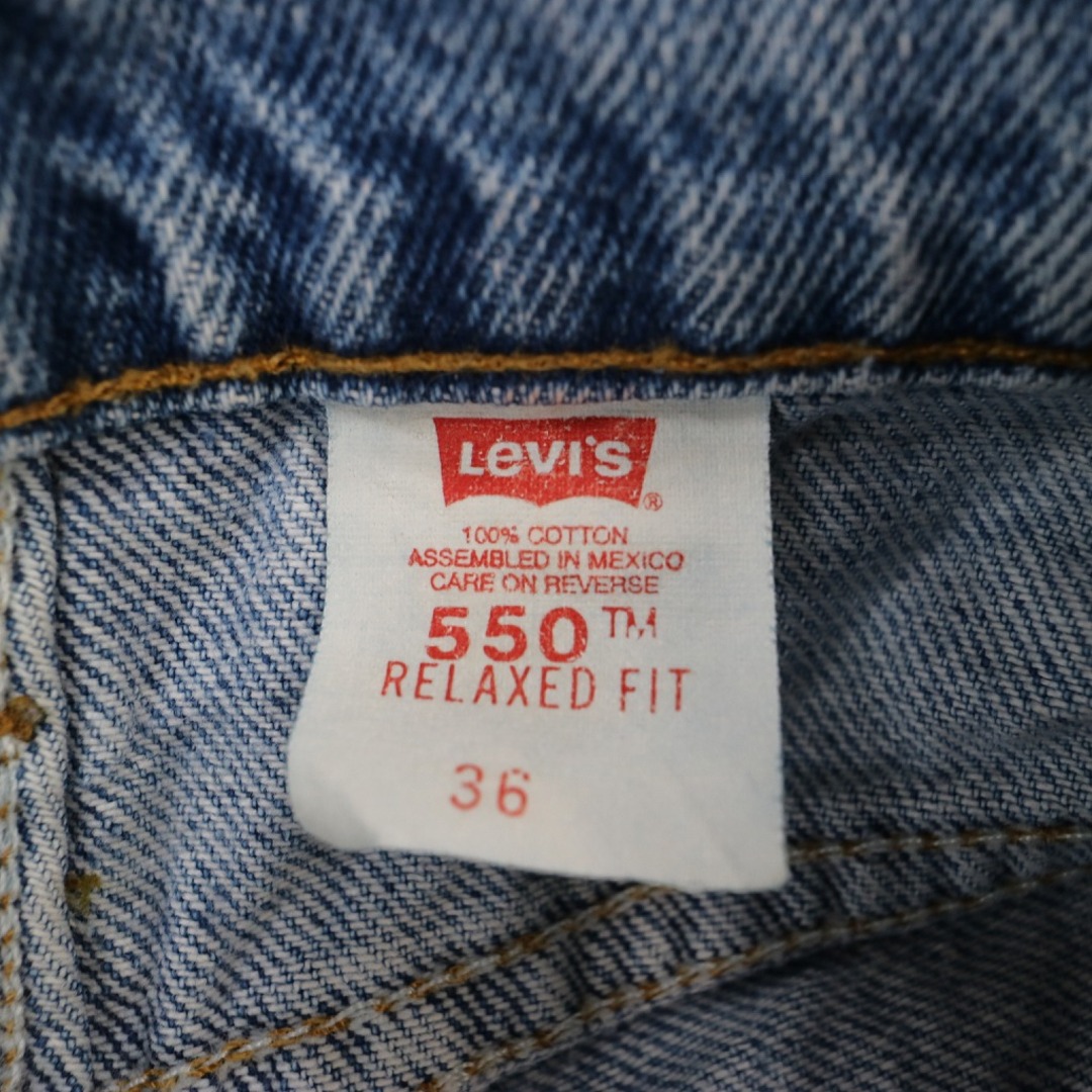 Levi's(リーバイス)のSALE/ Levi's リーバイス 550 デニムショーツ ショートパンツ オレンジタブ ライトブルー (メンズ 36) 中古 古着 N8641 メンズのパンツ(ショートパンツ)の商品写真