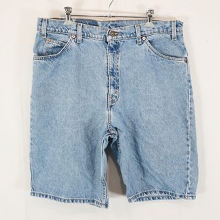 リーバイス(Levi's)のSALE/ Levi's リーバイス 550 デニムショーツ ショートパンツ オレンジタブ ライトブルー (メンズ 36) 中古 古着 N8641(ショートパンツ)