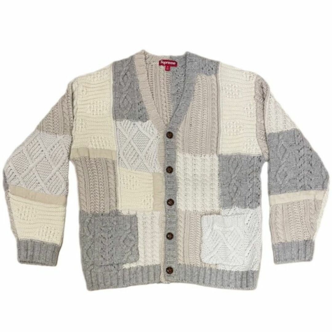 Supreme 2023FW Supreme Patchwork Cable Knit Cardigan アイボリー Mの通販 by  palmnutラクマshop｜シュプリームならラクマ