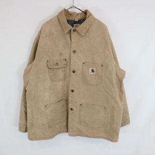 カーハート(carhartt)のSALE/ Carhartt カーハート チョアコート ワーク 防寒  ベージュ (メンズ 2XL相当) 中古 古着 N8640(その他)