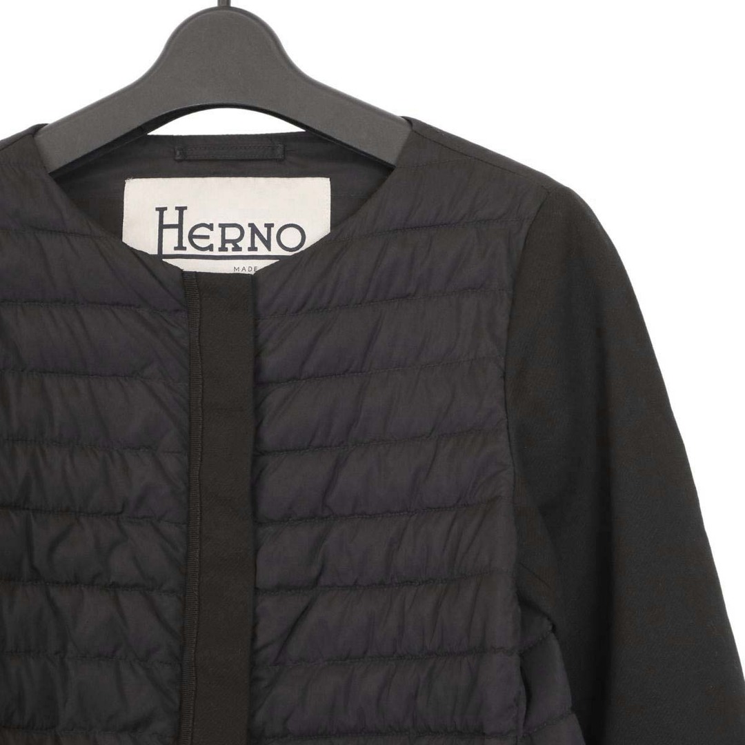 HERNO ヘルノ レディース ノーカラー ダウンコート