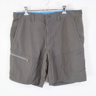 パタゴニア(patagonia)のSALE/ patagonia パタゴニア ナイロンショートパンツ アウトドア キャンプ グレー (メンズ L) 中古 古着 N8686(ショートパンツ)