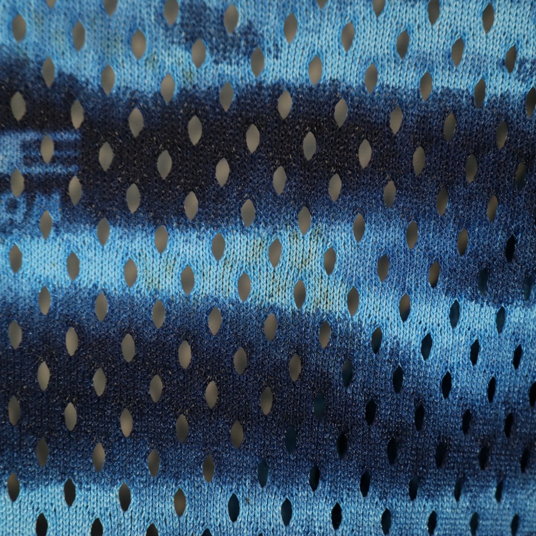 SALE/ 90年代 SOUTHPOLE メッシュオープンカラーシャツ 半袖 総柄 大きいサイズ ポリエステル ブルー (メンズ 3XL)   N8687 3