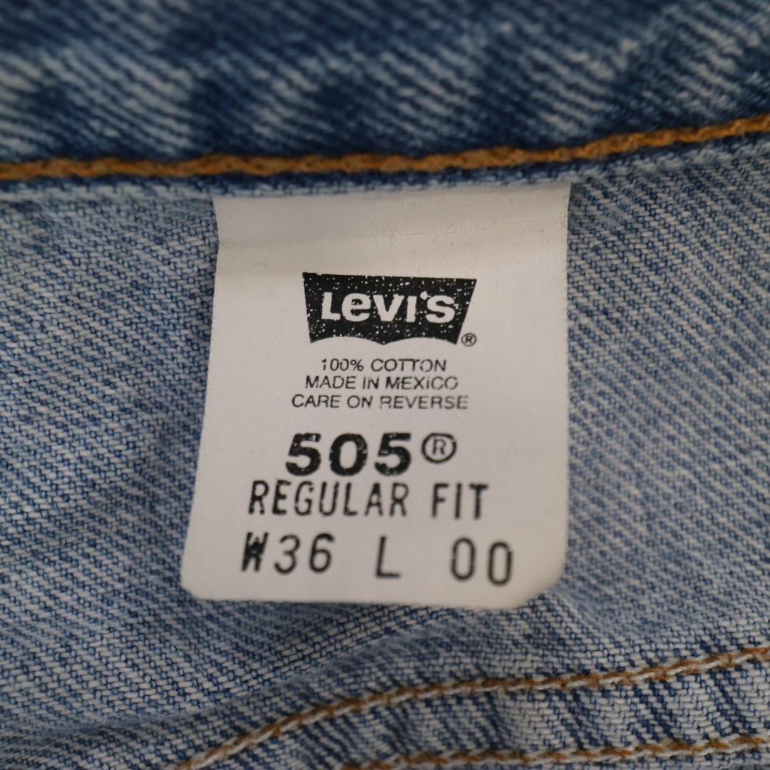 Levi's(リーバイス)の2000年代 Levi's リーバイス 505 デニムショーツ ショートパンツ ライトブルー (メンズ 36) 中古 古着 N8650 メンズのパンツ(ショートパンツ)の商品写真