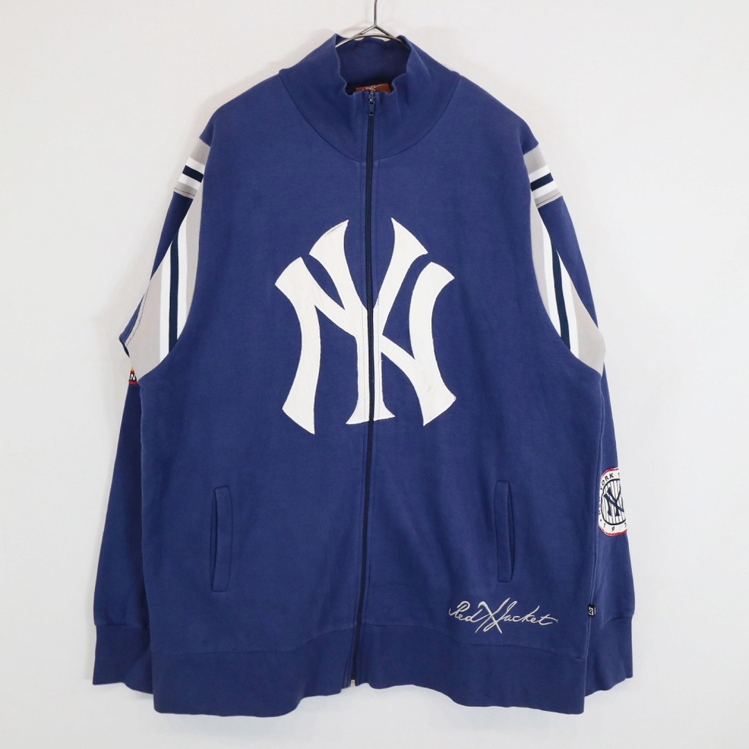 SALE/ Red × Jacket MLB ニューヨーク ヤンキース ジャージ スウェット ベースボール ブルー (レディース 7)   N8754