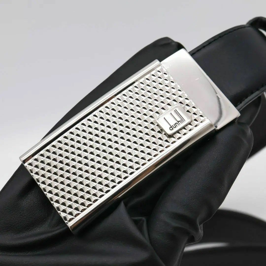 Dunhill - 《美品》dunhill ベルト ブラック 本革 ロゴバックル