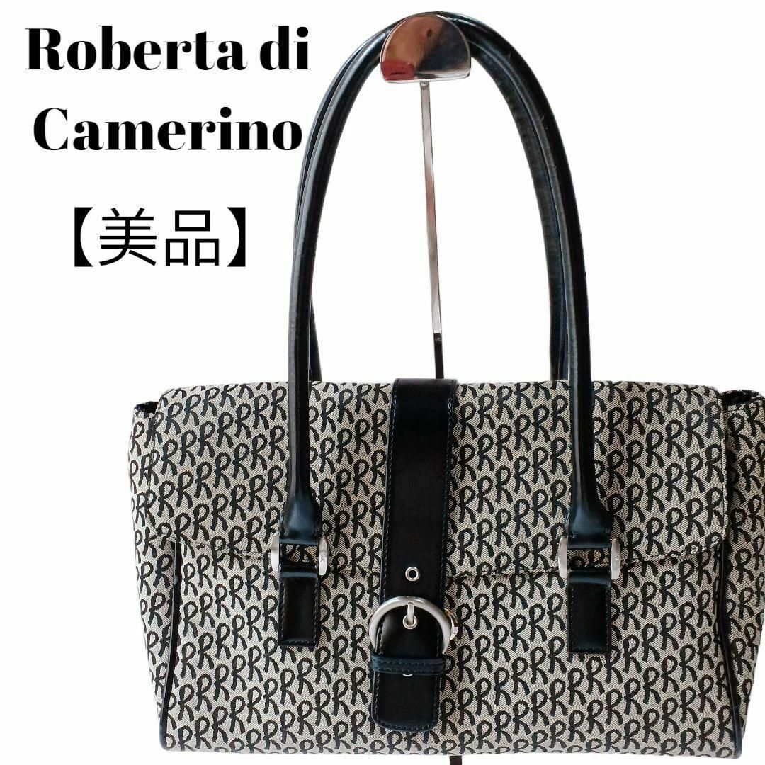 縦約28cm美品 ROBERTA DI CAMERINO ロベルタ ロゴ レザー バッグ