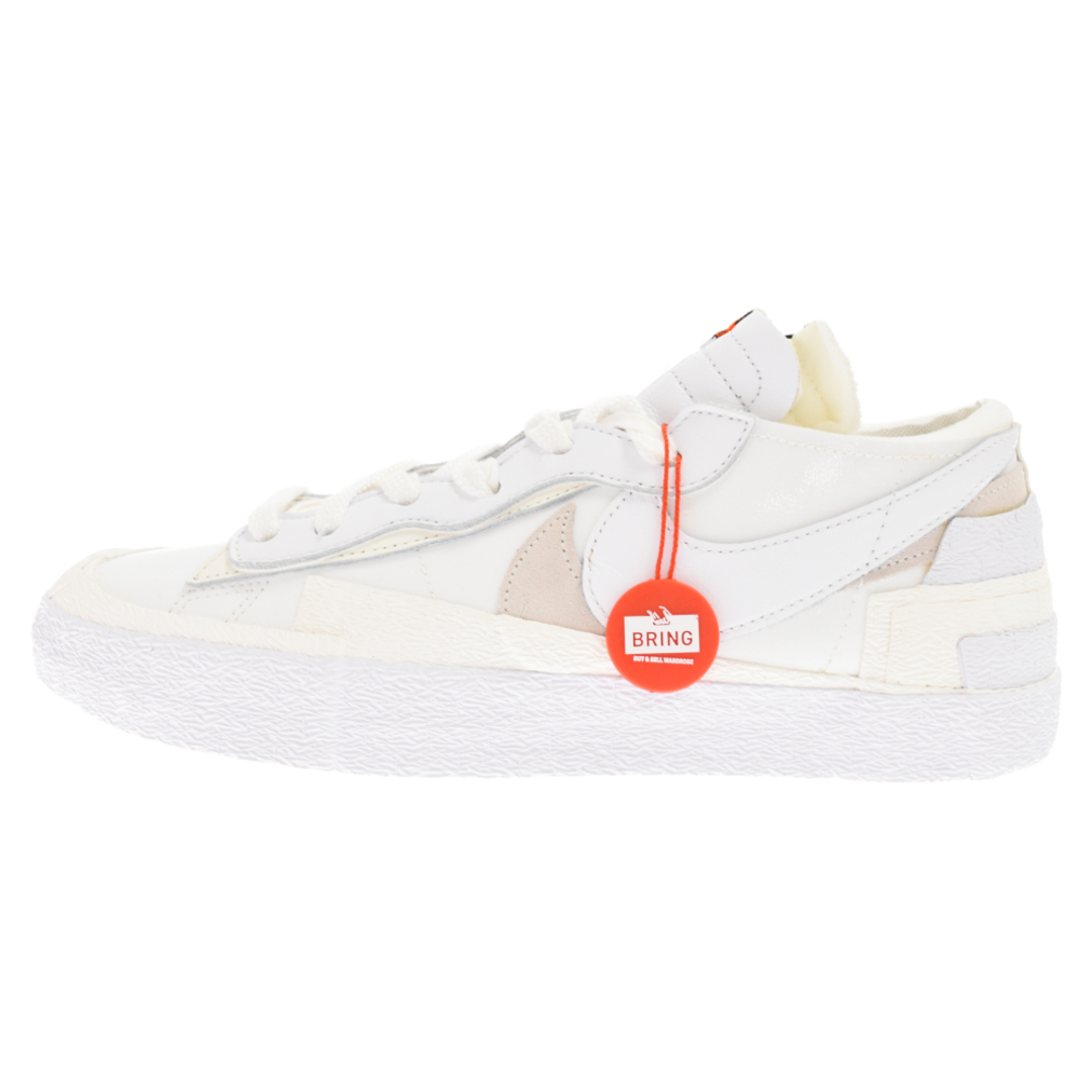 NIKE ナイキ ×SACAI BLAZER LOW White Patent Leather サカイ ブレザー ローカットスニーカー ホワイト US10.5/28.5cm DM6443‐100