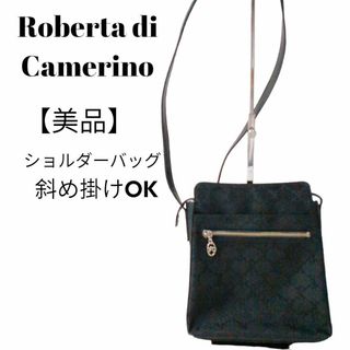 ✨️美品 ロベルタディカメリーノ ショルダーバッグ レザー ネイビー 斜め掛け