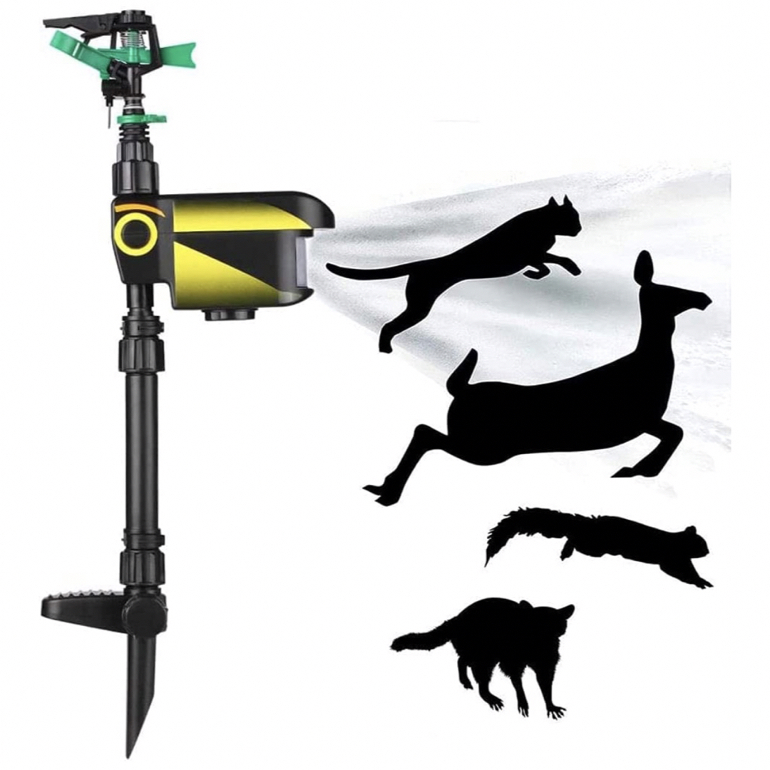 害獣対策 動物撃退器 自動スプリンクラー 有害動物の侵入防止 鳥避け カラス、