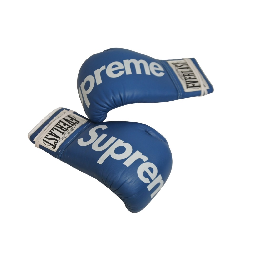 Supreme シュプリーム EVERLAST エバーラスト 手袋 ボクシンググローブ 08AW レザー ブルー 美品  54240 1