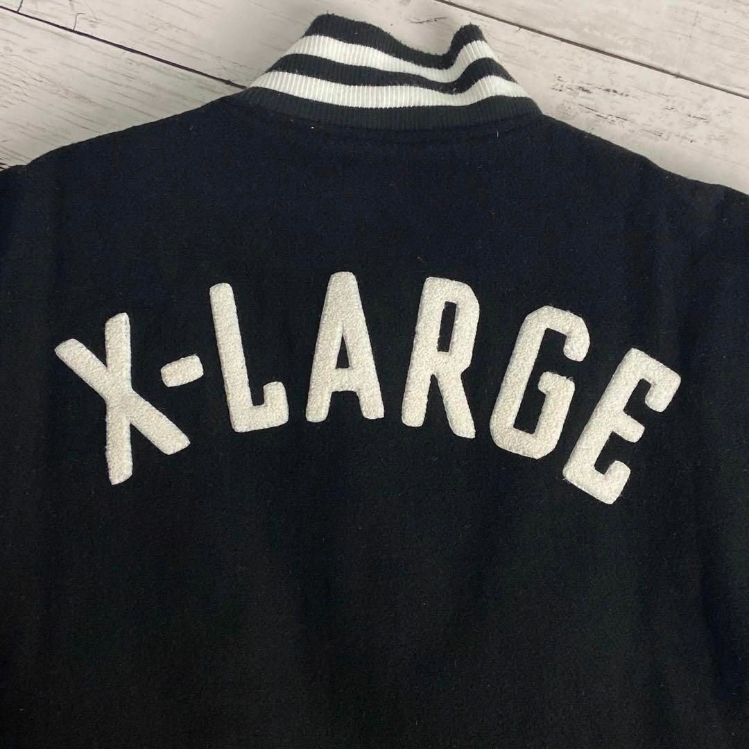 XLARGE - 5912【人気Lサイズ】エクストララージ☆アーチロゴ定番カラー ... 5912【希少デザイン】エクストララージ☆袖レザーアーチロゴスタジャン 美品