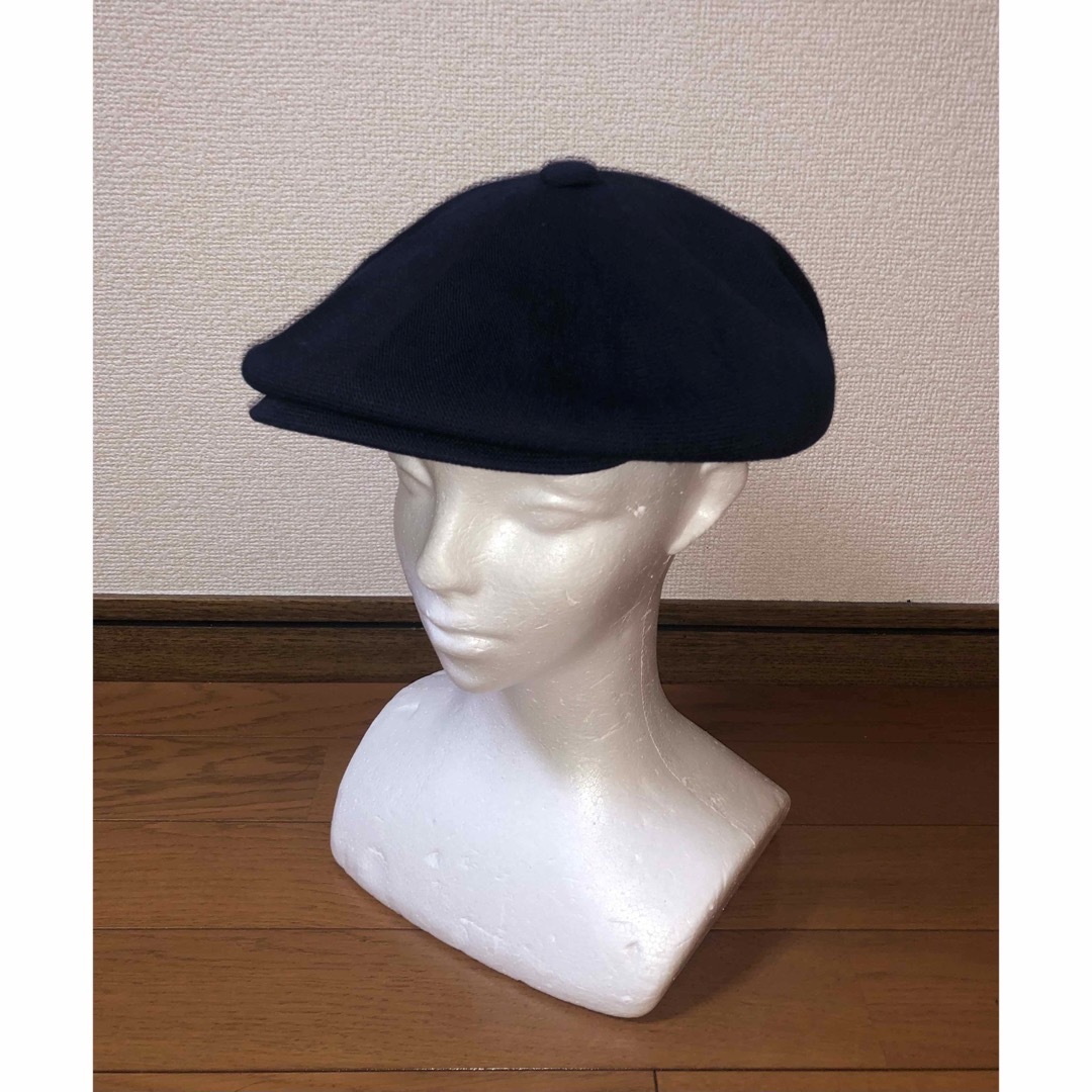 L 良品 KANGOL ハンチングキャップ カンゴール ベレー帽 ネイビー 紺