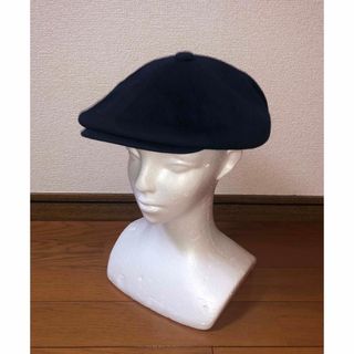 カンゴール(KANGOL)のL 良品 KANGOL ハンチングキャップ カンゴール ベレー帽 ネイビー 紺(ハンチング/ベレー帽)