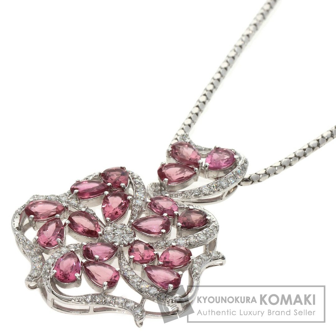 SELECT JEWELRY トルマリン ダイヤモンド ネックレス K18WG レディース ...