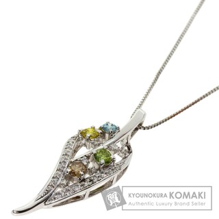 SELECT JEWELRY マルチカラー ダイヤモンド ネックレス K18WG レディース(ネックレス)