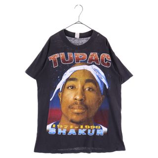 VINTAGE ヴィンテージ 90s VINATGE 2PAC MAKAVELI AGAINST ALL ODDS RAP TEE ヴィンテージ  2パック プリント 半袖Tシャツ カットソー ブラック