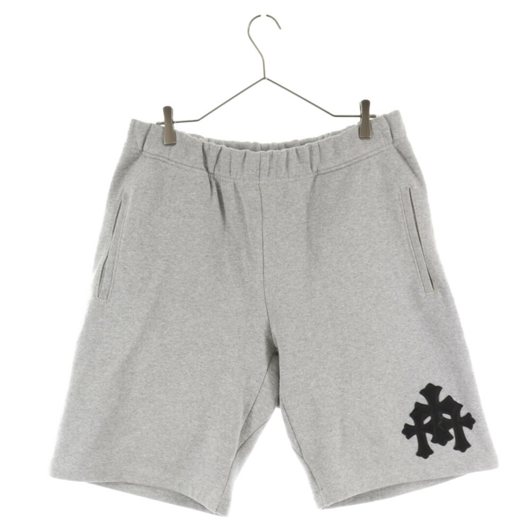 CHROME HEARTS クロムハーツ Y NOT SWEAT PANTS クロスパッチスウェットハーフパンツショートパンツ グレー