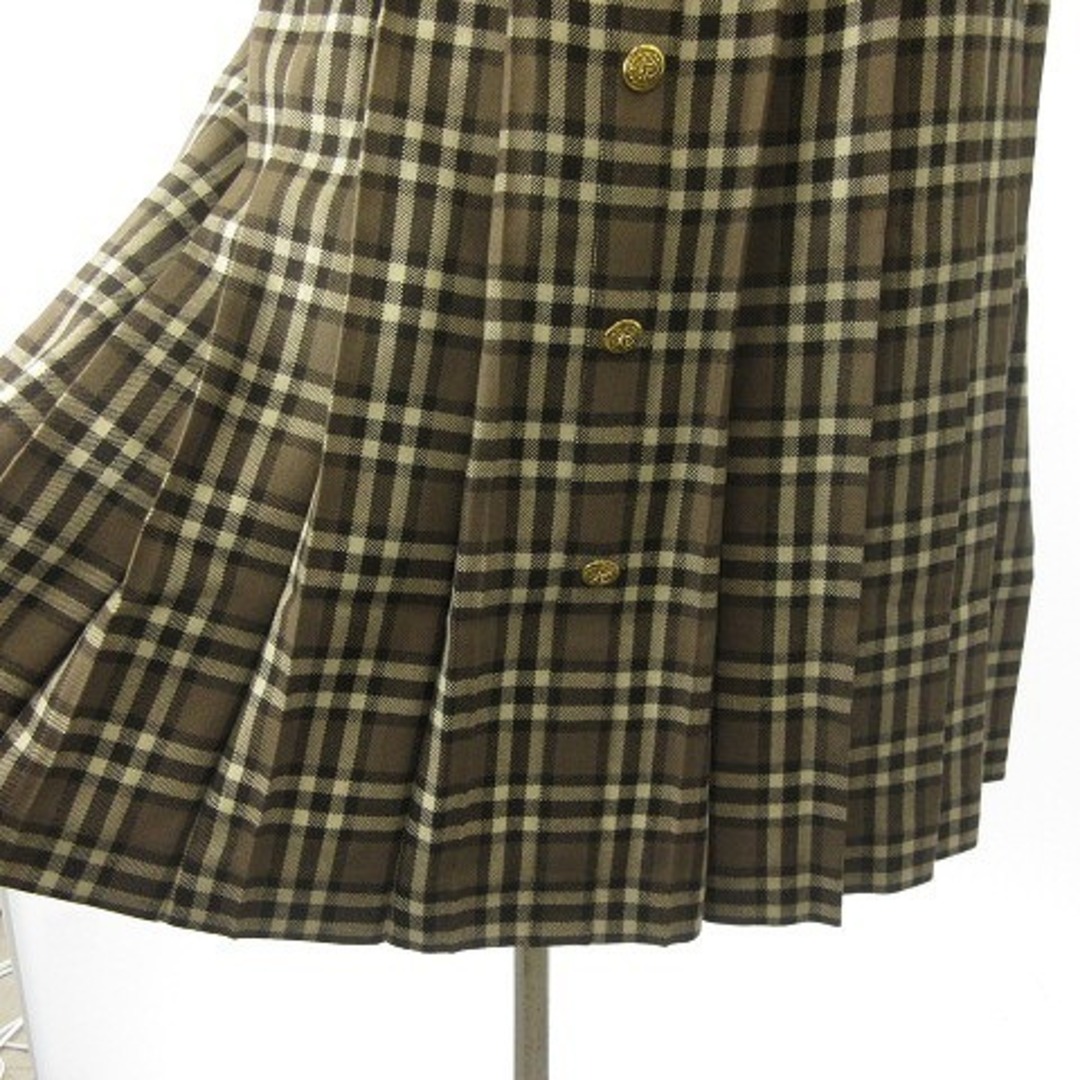 leilian - レリアン 美品 ベルト付き ロングスカート チェック柄