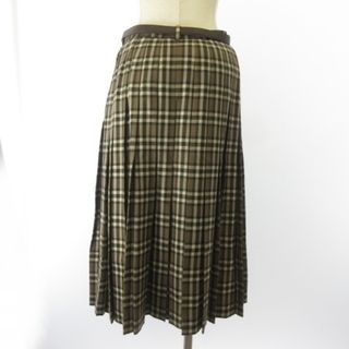 leilian - レリアン 美品 ベルト付き ロングスカート チェック柄