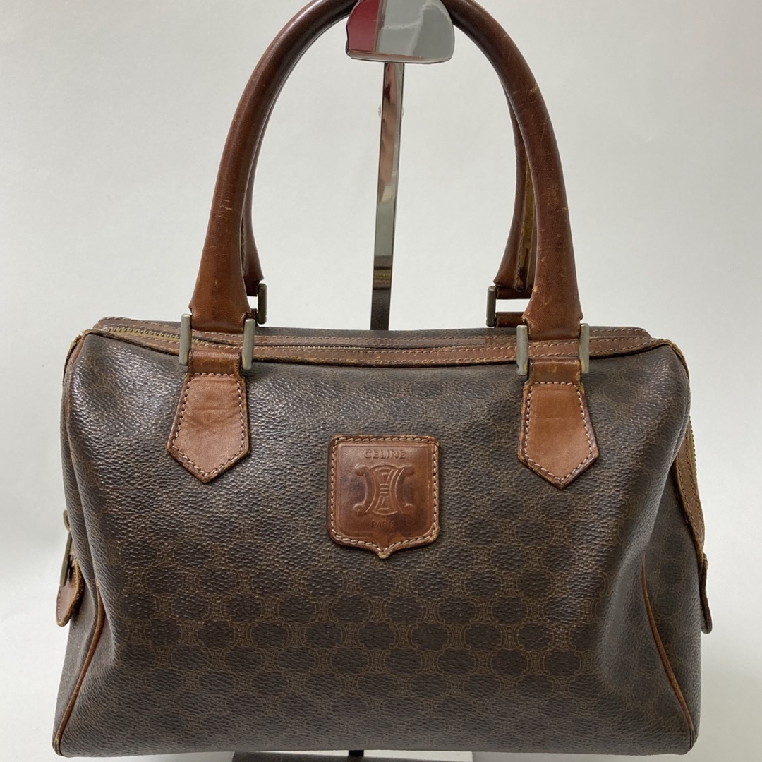 celine - OLD CELINE マカダム柄 ミニボストンバッグ バンドバッグの
