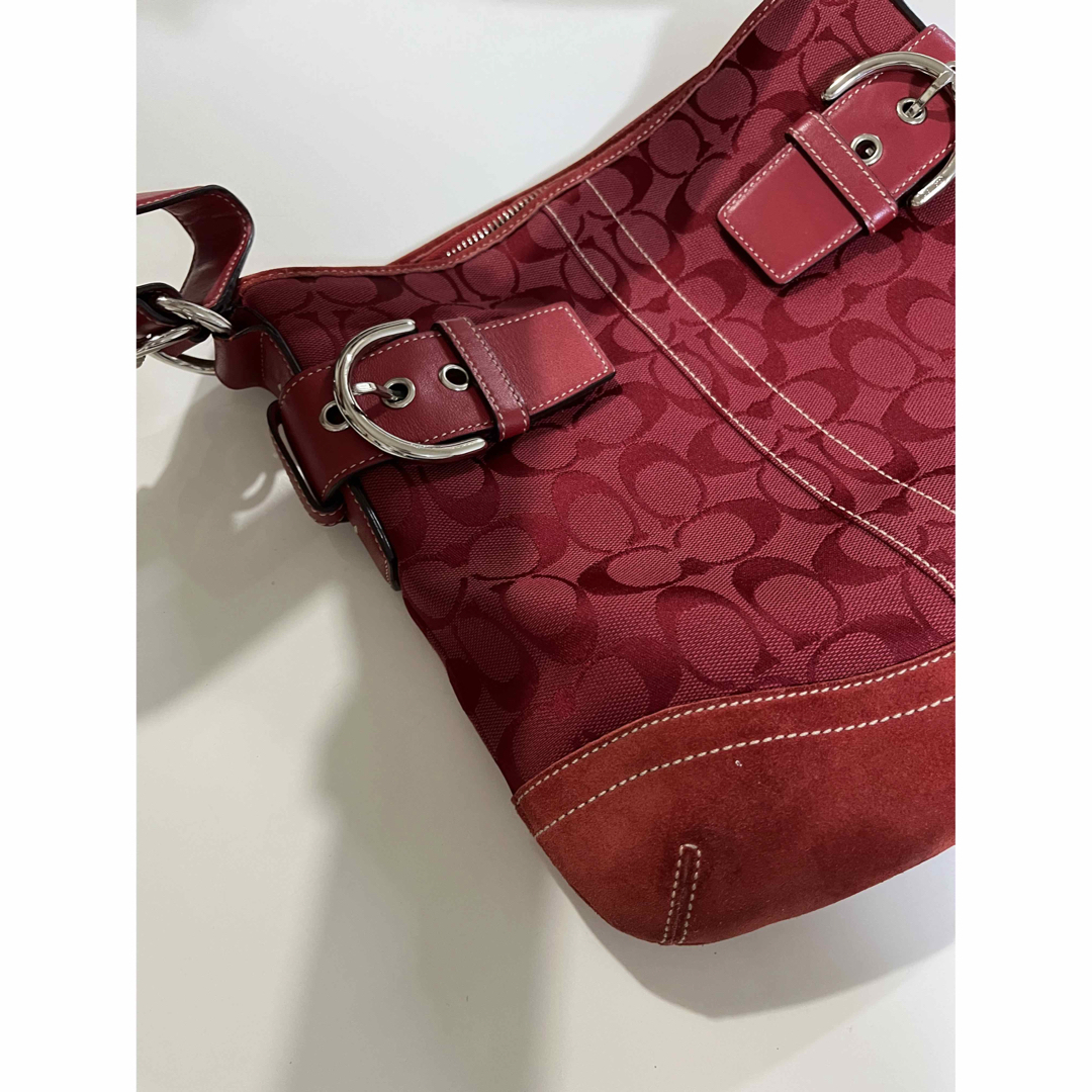 COACH シグネチャー ショルダー赤
