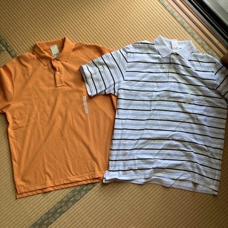 ジーユー(GU)のGU メンズ Lサイズ オーバーサイズ ポロシャツ 2種類セット！(ポロシャツ)
