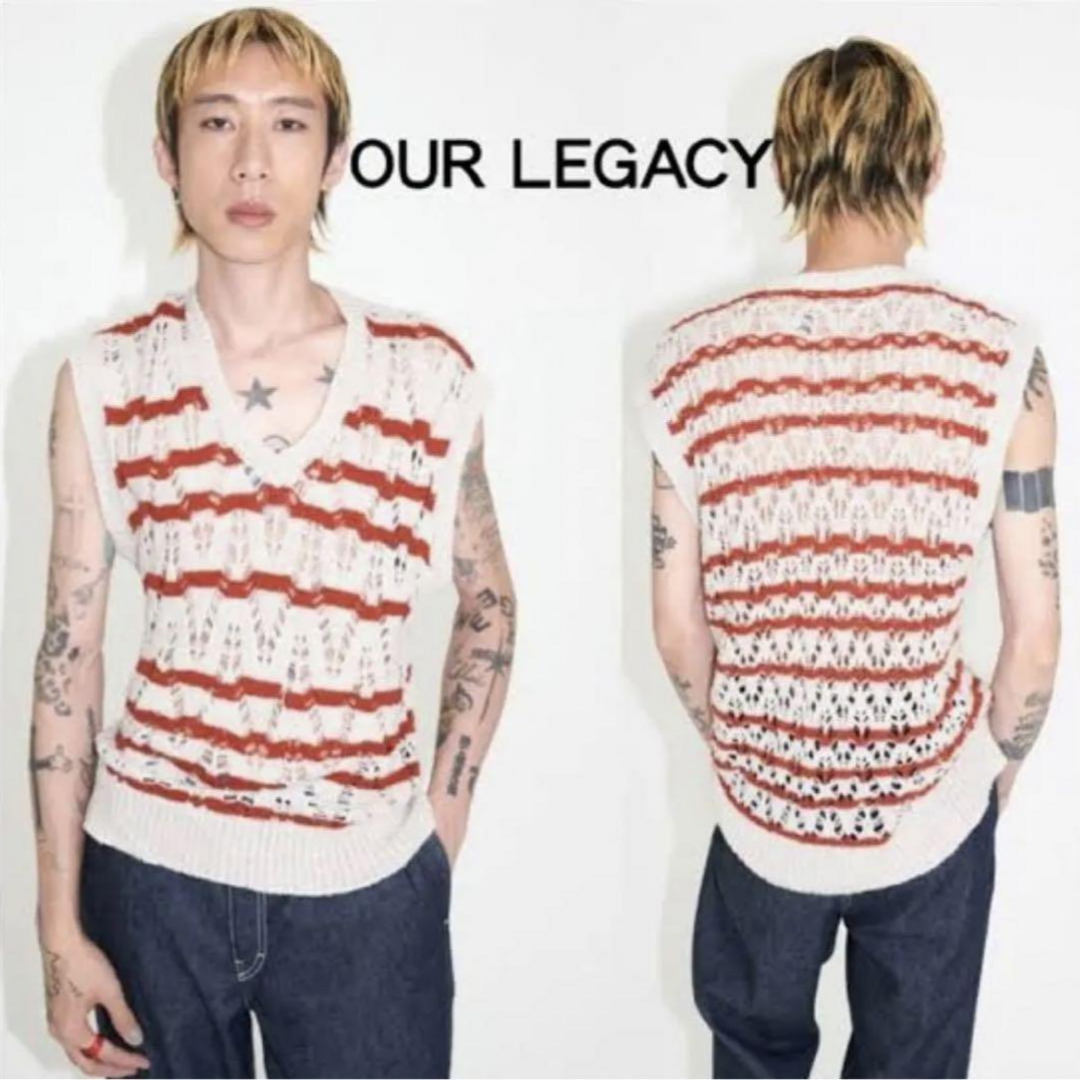 OUR LEGACY オープンワーク ヘンプブレンドニットベスト OUR LEGACY オープンワーク ヘンプブレンドニットベスト